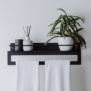 Shelf With Towel Bar Etsy