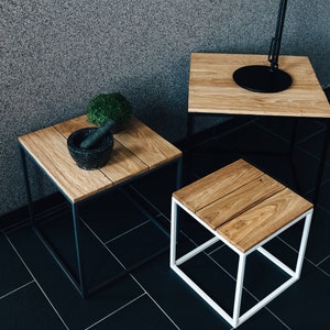 Set of 3 Cube Furniture, Side Table, Bedside Table, Nightstand, Coffee table, Furniture, Cubes Furniture, Minimal tables, Mid Century Table image 1