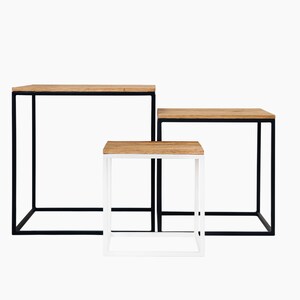 Set of 3 Cube Furniture, Side Table, Bedside Table, Nightstand, Coffee table, Furniture, Cubes Furniture, Minimal tables, Mid Century Table image 4