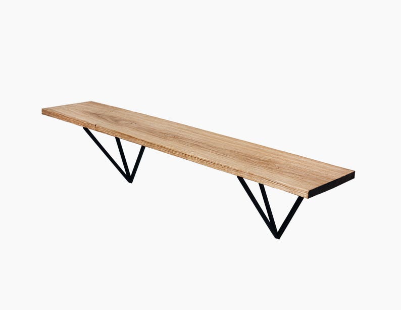 Set of Two Wall Shelves Handmade Shelf From Solid Oak Wood Etsy