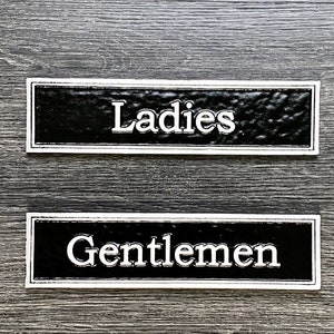 Ladies Restroom Door or Wall Sign, Contemporary Aluminum Sign 9 5/8&quot; X  3/16&quot; X 2 3/8&quot;