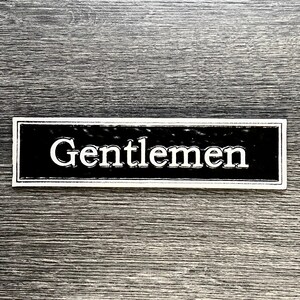 Ladies Restroom Door or Wall Sign, Contemporary Aluminum Sign 9 5/8&quot; X  3/16&quot; X 2 3/8&quot;