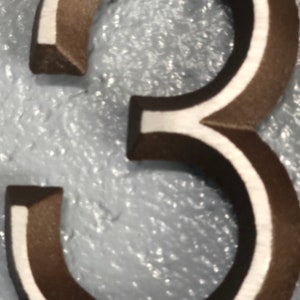 Custom House Number Sign, Horizontal and Aluminum: Oak Bar Address Plaque Brown