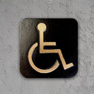 Brass Handicap Sign 3" X 3/16" X 3"