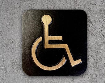 Brass Handicap Sign 3" X 3/16" X 3"
