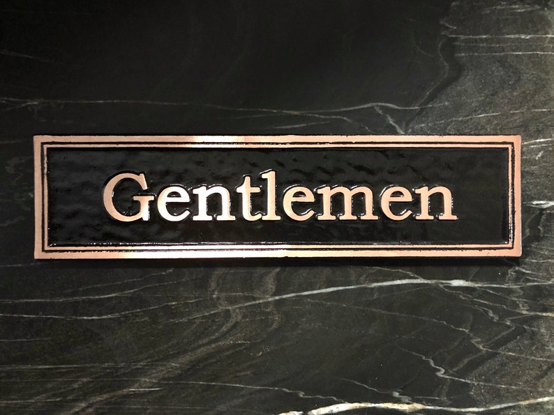 Ladies and Gentlemen Brass Door Signs: Contemporary Series - Etsy