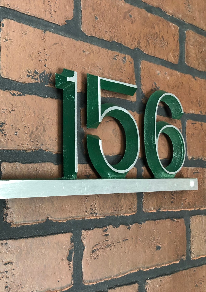 Custom House Number Sign Modern Address Plaque Horizontal Etsy