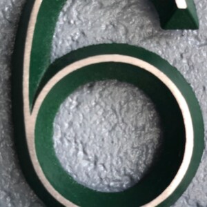 Custom House Number Sign, Horizontal and Aluminum: Oak Bar Address Plaque Hunter Green