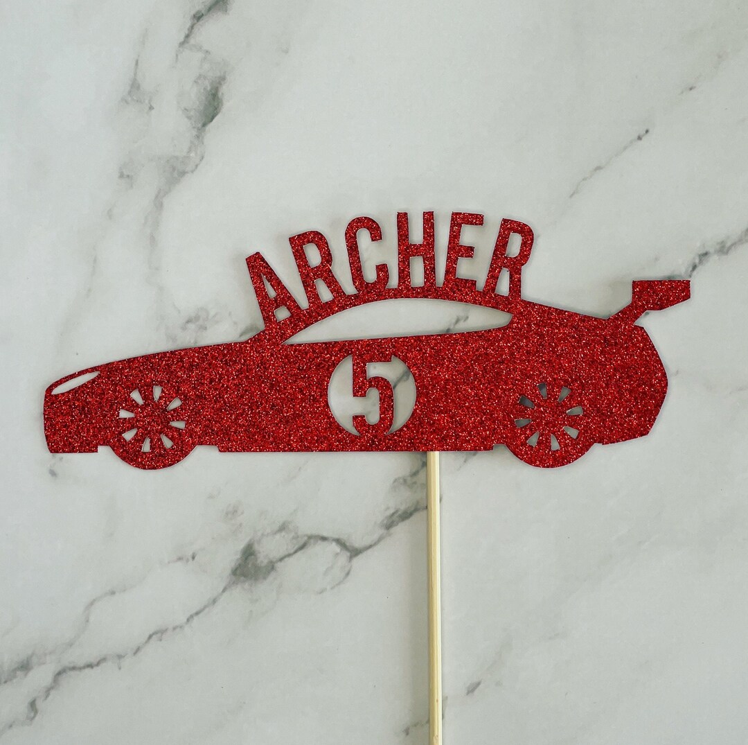 Racing Car Cake Topper Kids Cake Topper Boys Cake Topper Etsy