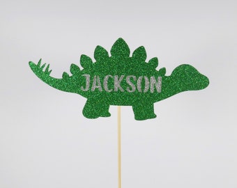 Dinosaur cake topper, dinosaur birthday cake topper, custom name cake topper, boys cake topper
