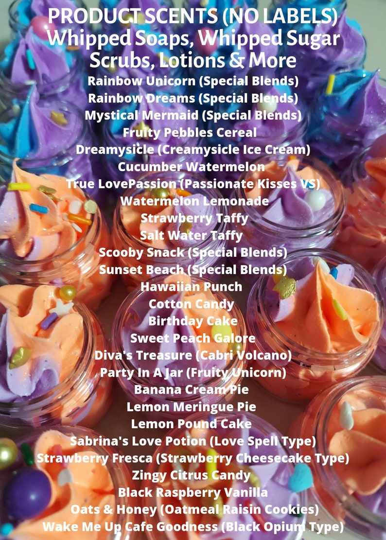 Wholesale 8 Oz Whipped Sugar Scrubs 12 Jars per Order MAKE Etsy