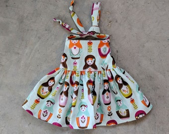 Modern Doll Clothes - Nesting Doll Halter Dress