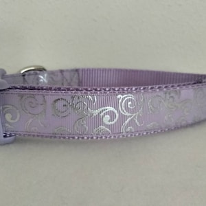 Royal Swirl Lavender Buckle Dog Collar, Lavender Buckle Collar, Adjustable Dog Collar, Handcrafted in USA, Handcrafted in USA