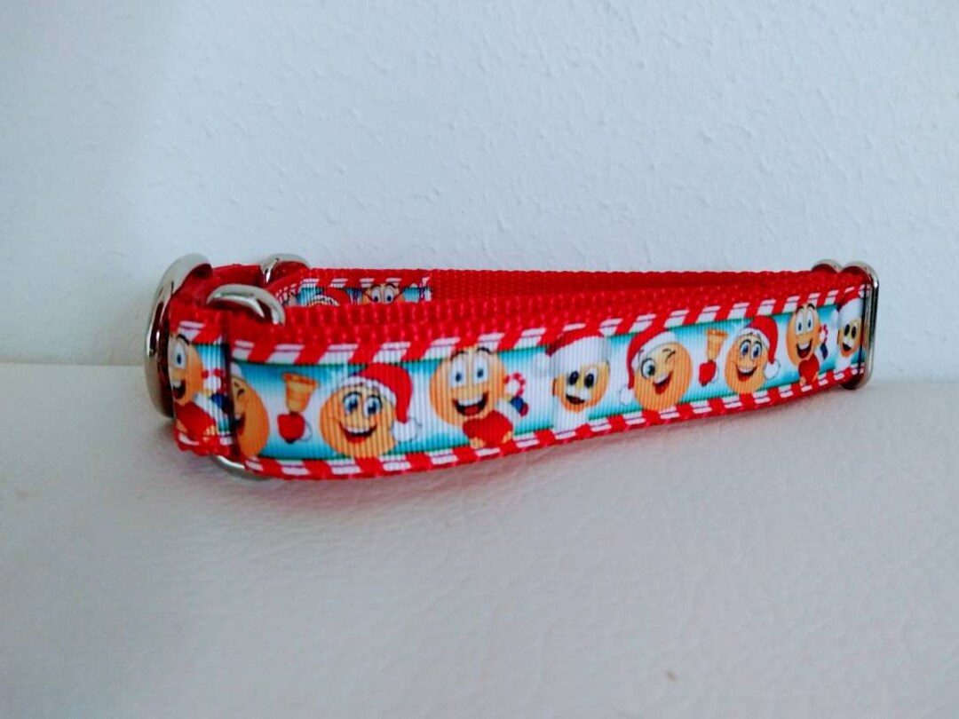 Emoji Martingale Dog Collars Cute Emoji Dog Collars Etsy