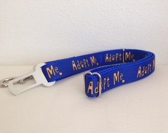 Irene's Special "Adopt Me" Leash, Dog Seat Belt, Seat Belt Leash, for Rescue, Shelter and Foster Dogs, Handcrafted in USA