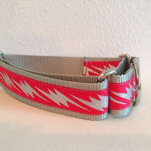 Martingale Dog Collar, Extra Large Red Reflective Martingale Collar, Flash Reflective Martingale Dog Collar, Adjustable Dog Collar