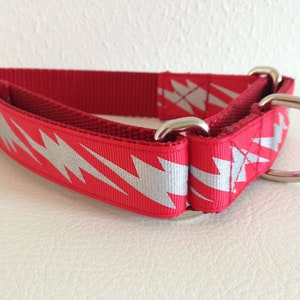 Martingale Dog Collar, Extra Large Red Reflective Martingale Collar, Flash Reflective Martingale Dog Collar, Adjustable Dog Collar
