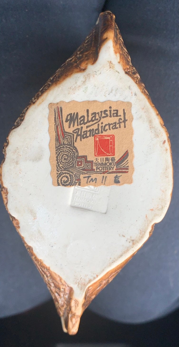 Tenmoku Studio Art Pottery Vase Malaysian Nature Inspired Etsy