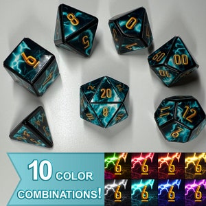 Lightning Sticker Dice Set Digital Download