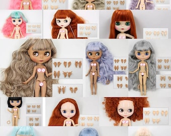 Premium Glacé Neo Blythe Poupée articulée, cheveux longs, violet foncé, cadeaux gratuits
