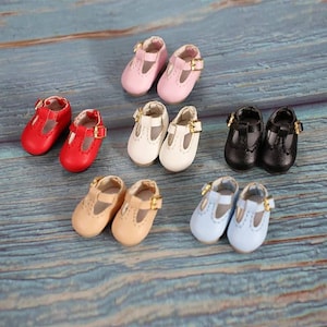 Blythe-schoenen / middie-slipper / poppenschoen / leer, canvas, platte azone