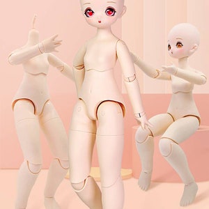 Doll Body, 10cm/4in Joint Doll Body for 1/12 Scale BJD Doll Head, Movable  Joints Action Figure Body with Spare Hands & Stand for DIY Replacement,  Head