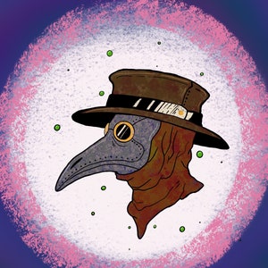Plague Doctor Digital Print, Instant Download