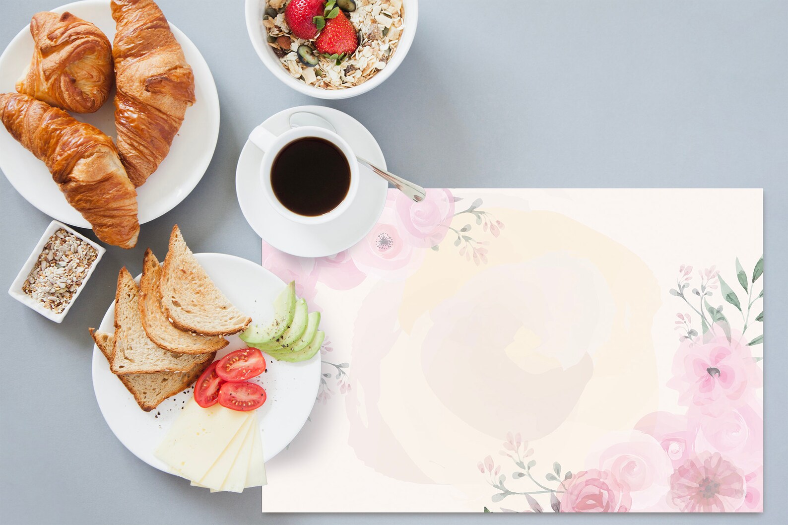 Printable Floral Paper Placemat Elegant Placemats Floral Etsy