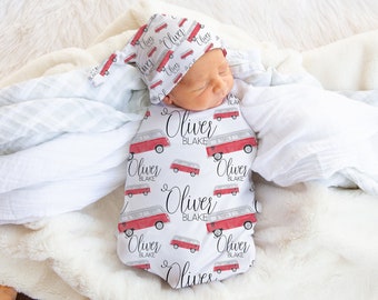 Hippie Van Swaddle Blanket - Groovy Blanket - Hippie  Nursery - Baby Shower Gift - Personalized Name Blanket - Surfboard Blanket