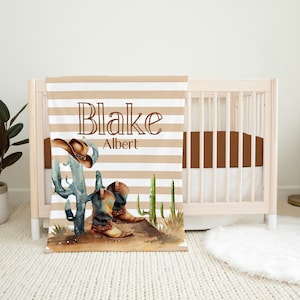 Cowboy Custom Name Blanket - Western Blanket - Cowboy Baby Shower Gift - Cowboy Nursery - Western Nursery - Wild West Blanket