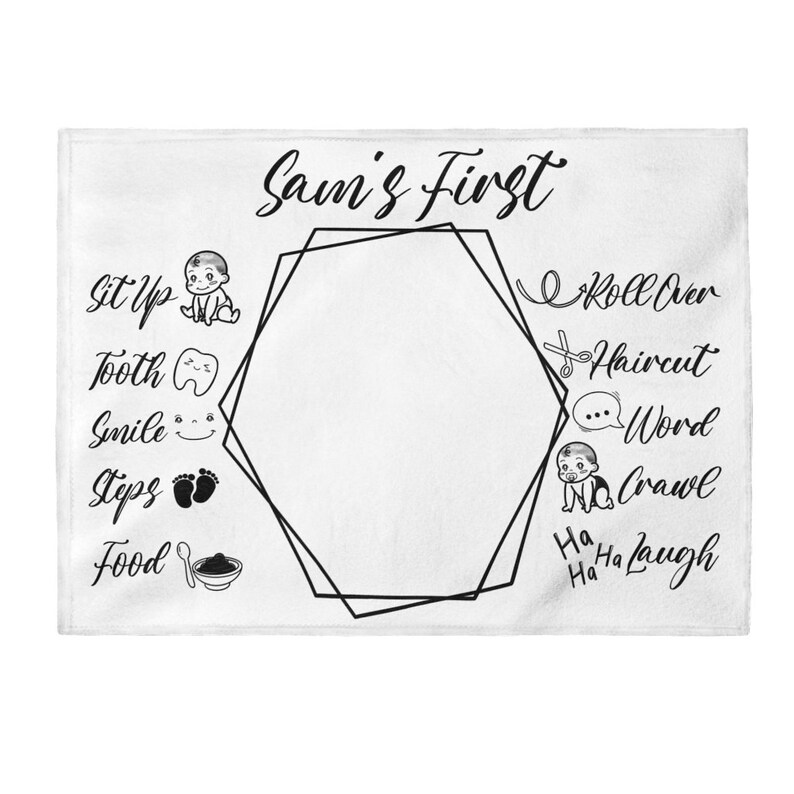 My First Milestone Marker Blanket Baby Milestone Markers Etsy