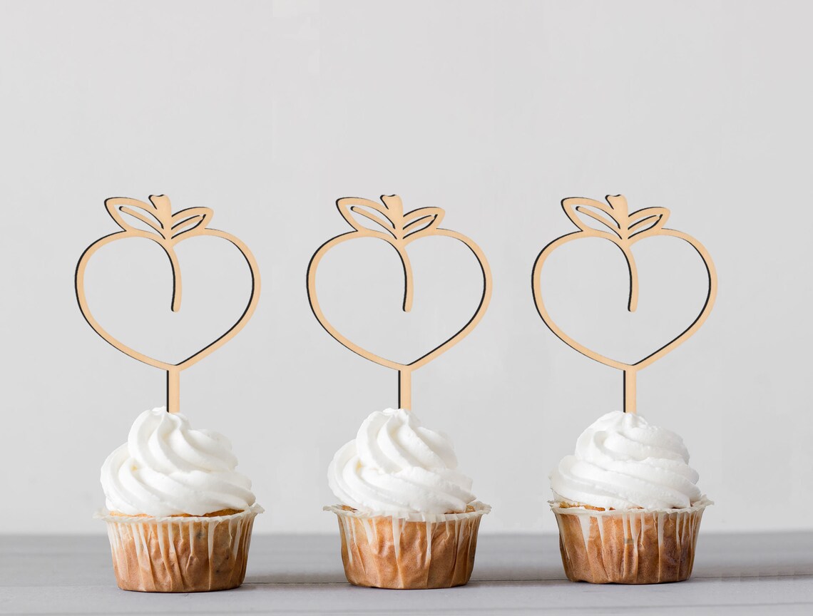 Peach Cupcake Toppers One Sweet Peach Cupcake Toppers Etsy