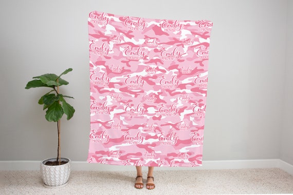 Pink camo online blanket