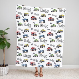 Monstertruck Benutzerdefinierte Name Decke, Monstertruck Decke, Benutzerdefinierte Name Decke, Monstertruck Kinderzimmer, personalisierte LKW-Decke,