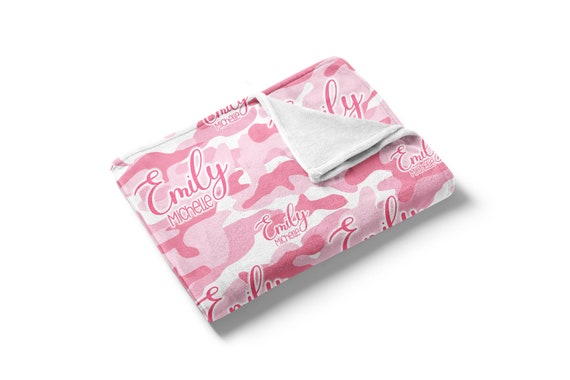 Pink camo hotsell baby blanket
