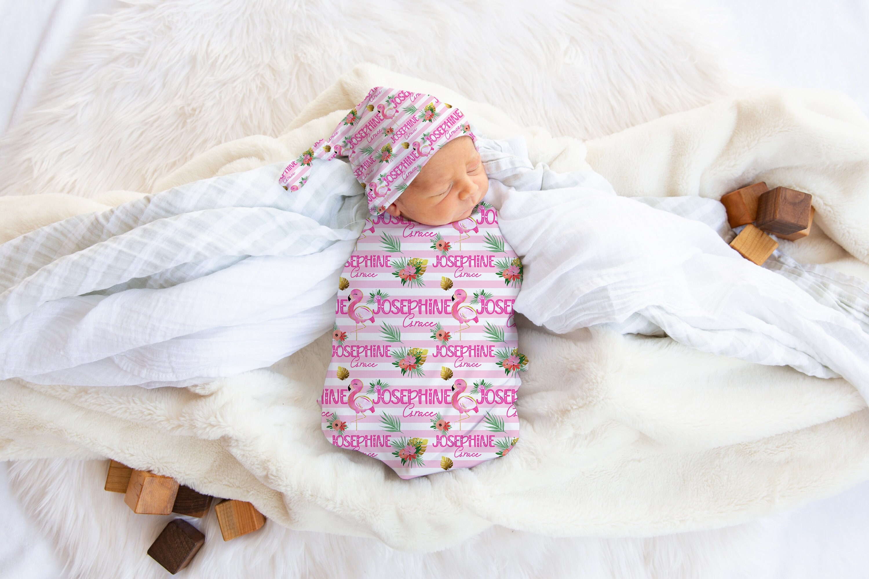 Flamingo swaddle shop