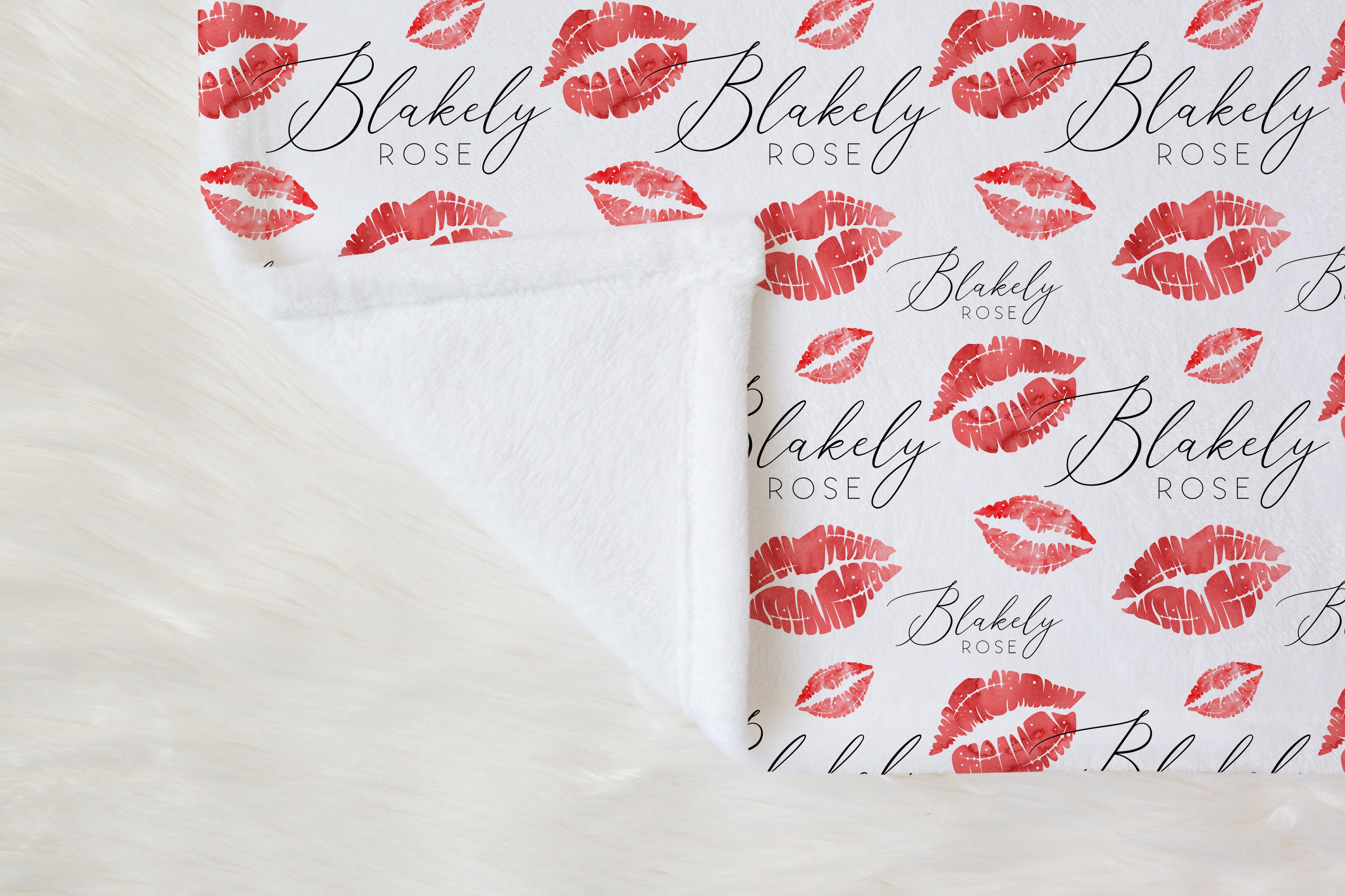 Personalized Blowing Kiss Emoji Blanket – Designs by Chad & Jake