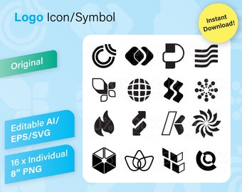 Logo Design Icon Symbol | Instant Download | AI EPS SVG | Png | Commercial use