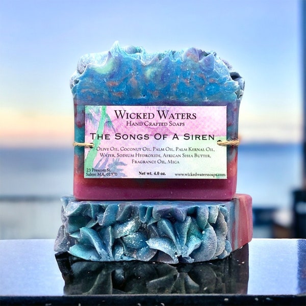 The Songs of a Siren Handcrafted Soap | Homemade Soap | Mermaid Soaps | Grapefruit | Stocking Stuffer | Gift for Her | Bridesmaid Gift