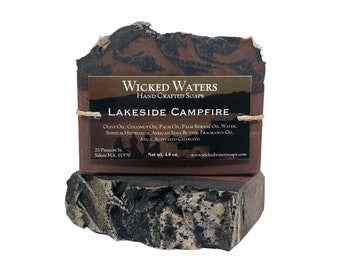 LAKESIDE CAMPFIRE Handcrafted Soap | Marshmallow Soap | Handmade Soap | Lakehouse | Camping Décor |
