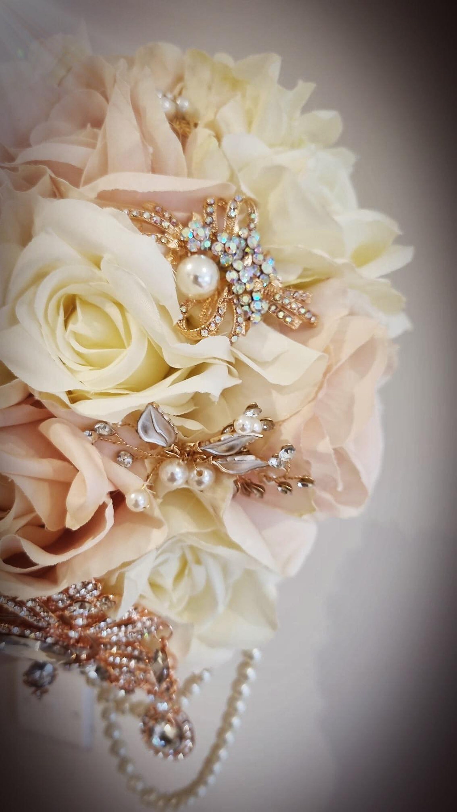 Wedding Brooch Bouquet Large 11inch Blush Pink Ivory Bouquet - Etsy