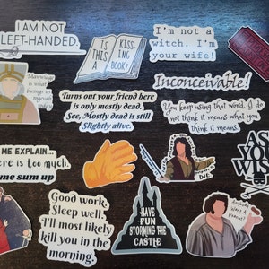 Princess Bride Inspired sticker set