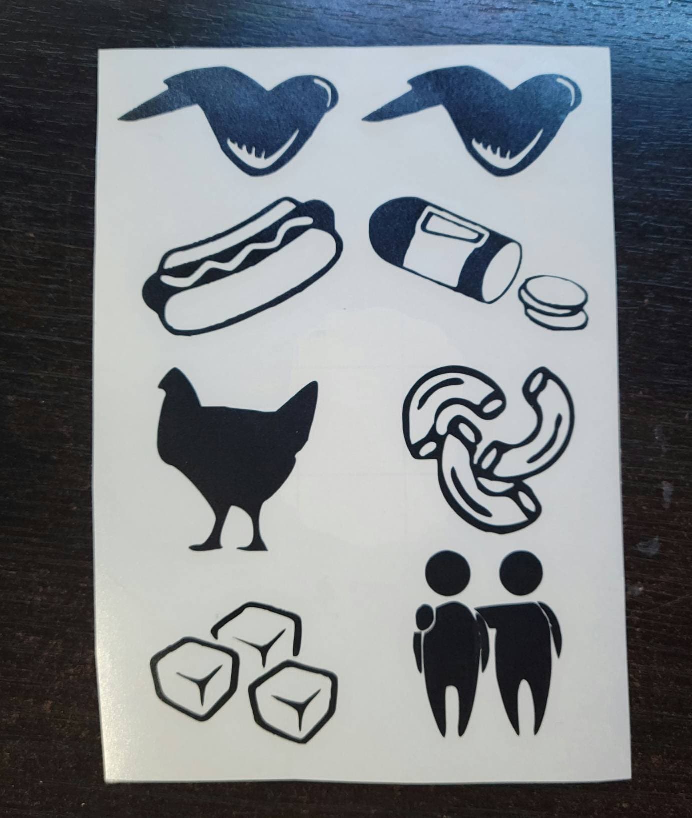 chikin wing chikin wing hotdog and balonaeeaae Sticker for Sale