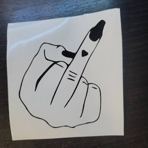 Middle Finger Vinyl Decal