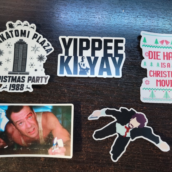 Die Hard Inspired Christmas Sticker Set