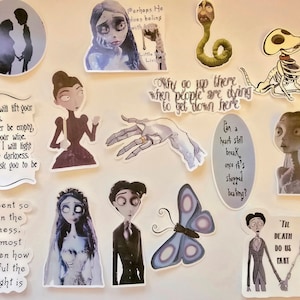 Corpse Bride Inspired Sticker Set