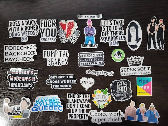 50 pcs "Letterkenny" Sticker Pack Wayne Squirrely Canada Comedy Sitcom TV Decals 50 pcs "Letterkenny" Sticker Pack Wayne Squirrely Canada Comedy Sitcom TV Decals