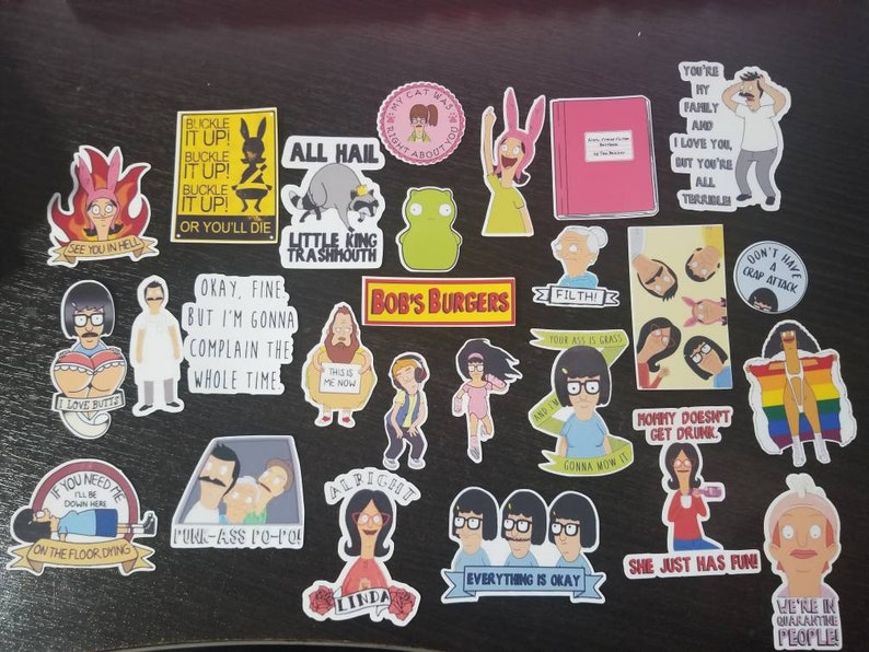 Bob/'s Burgers inspired sticker pack.