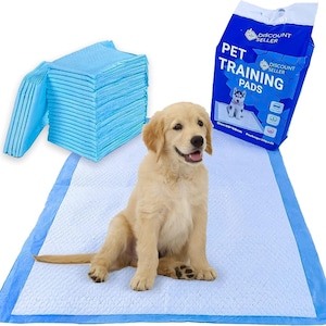 Discount Seller Small Size Puppy Pads (100 Pack), 45x33cm Disposable Dog Training Pads, Highly Absorbent, Disposable and 6 Layered Protected