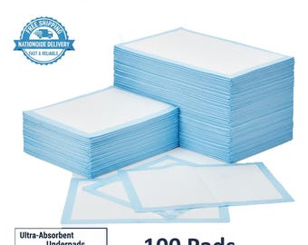 100x Disposable Incontinence Pads 60 x 90cm Super Absorbent Waterproof LeakProof